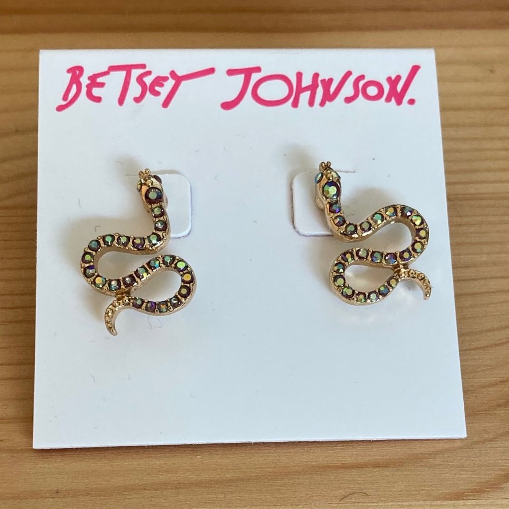 Betsy Johnson Snake Earrings